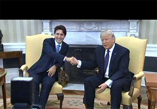 دیدار نخست وزیر کانادا با ترامپ در کاخ سفید
