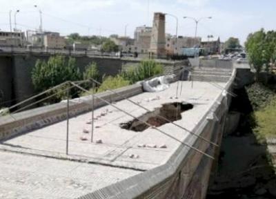 شروع عملیات پاک ساز و بازسازی پل تاریخی کرج